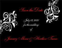Black and White Upscale Save the Dates