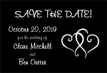 Double Hearts of Love Save the Dates